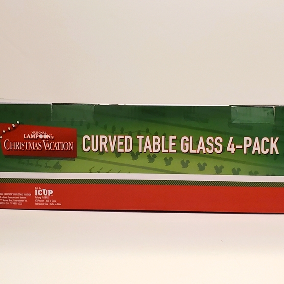 National Lampoon's Christmas Vacation Curved Table Glass 4-Pack Holds 21oz NEW - Picture 4 of 5